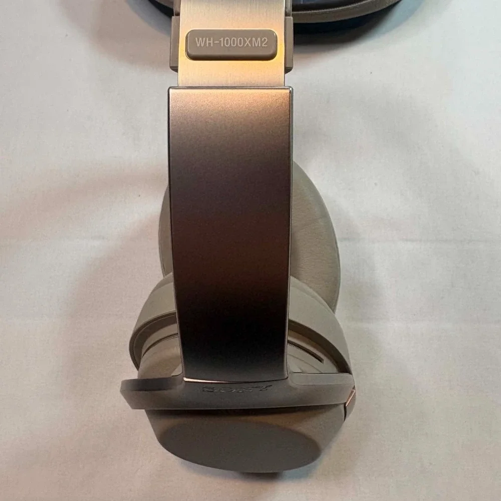 Sony WH-1000XM2 Wireless Noise Canceling Over Ear Headphones Gold Case TESTED